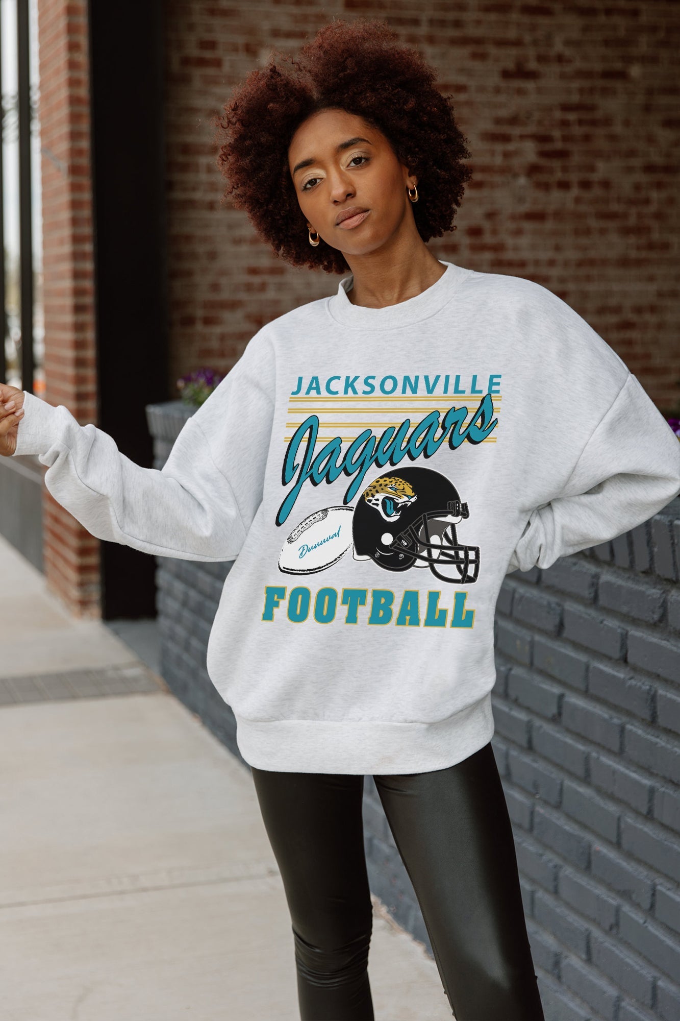 JACKSONVILLE JAGUARS HOME TURF PREMIUM FLEECE CREWNECK PULLOVER
