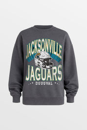 JACKSONVILLE JAGUARS STAY COOL PREMIUM FLEECE CREWNECK PULLOVER BY RANDI MAHOMES