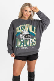 JACKSONVILLE JAGUARS STAY COOL PREMIUM FLEECE CREWNECK PULLOVER BY RANDI MAHOMES