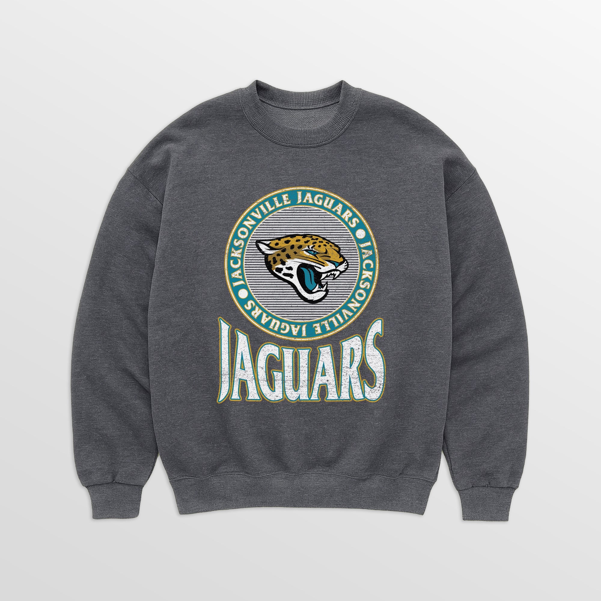 JACKSONVILLE JAGUARS SATURDAY SEAL PREMIUM FLEECE DROP SHOULDER CREWNECK PULLOVER