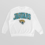 JACKSONVILLE JAGUARS SWEET PLAY PREMIUM FLEECE DROP SHOULDER CREWNECK PULLOVER