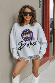 JAMES MADISON DUKES GOING WILD PREMIUM FLEECE DROP SHOULDER CREWNECK PULLOVER