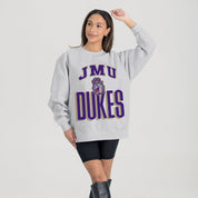 JAMES MADISON DUKES FIERCE FOCUS PREMIUM FLEECE DROP SHOULDER CREWNECK PULLOVER