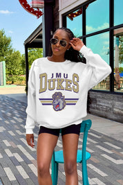 JAMES MADISON DUKES SWIFT STRIKE PREMIUM FLEECE DROP SHOULDER CREWNECK PULLOVER