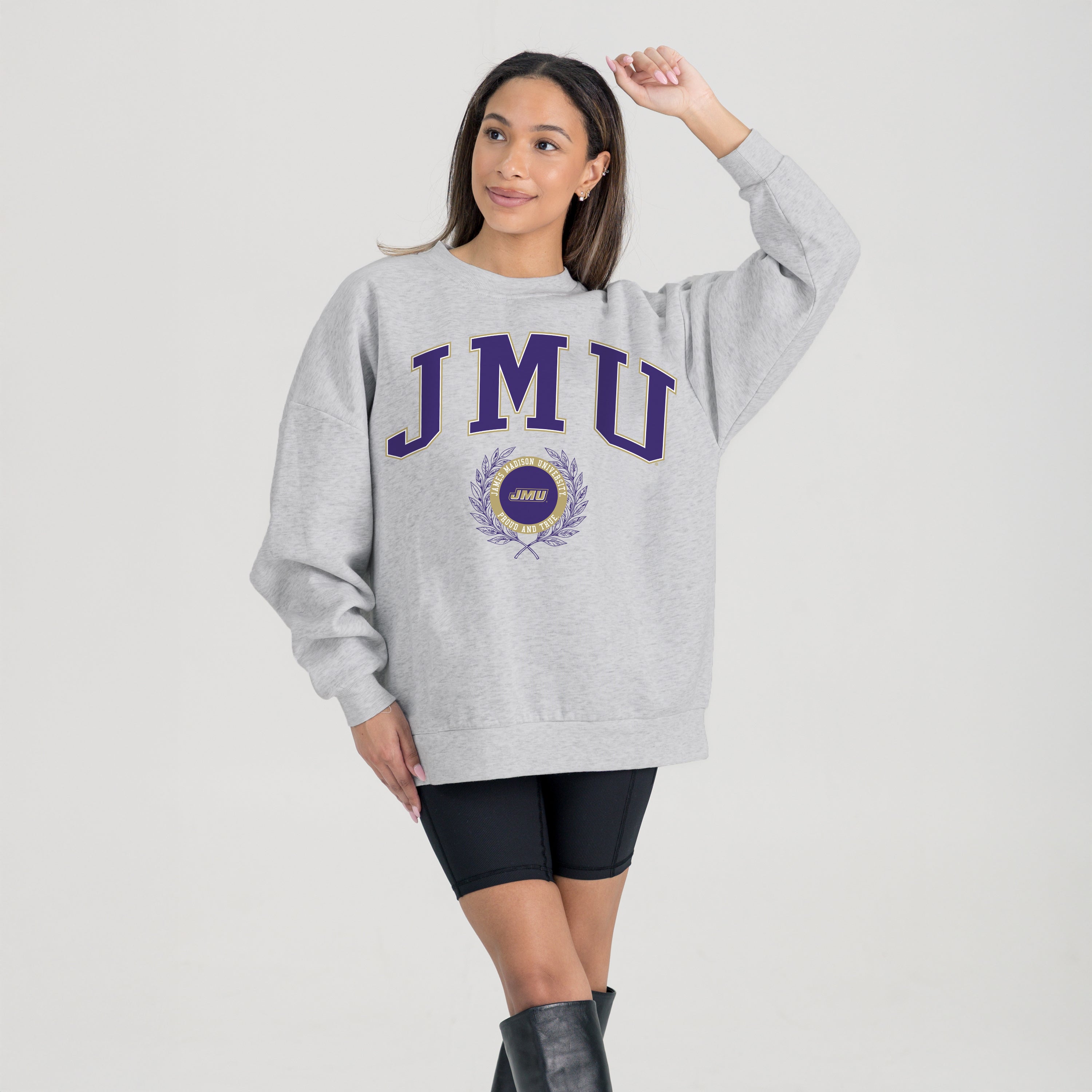 JAMES MADISON DUKES TRADITION REFINED PREMIUM FLEECE CREWNECK PULLOVER
