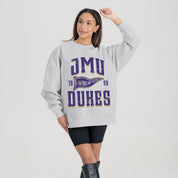 JAMES MADISON DUKES PENNANT PRIDE PREMIUM FLEECE DROP SHOULDER CREWNECK PULLOVER