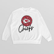 KANSAS CITY CHIEFS WILD BREAKTHROUGH PREMIUM FLEECE CREWNECK PULLOVER