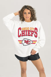 KANSAS CITY CHIEFS SWIFT STRIKE PREMIUM FLEECE CREWNECK PULLOVER