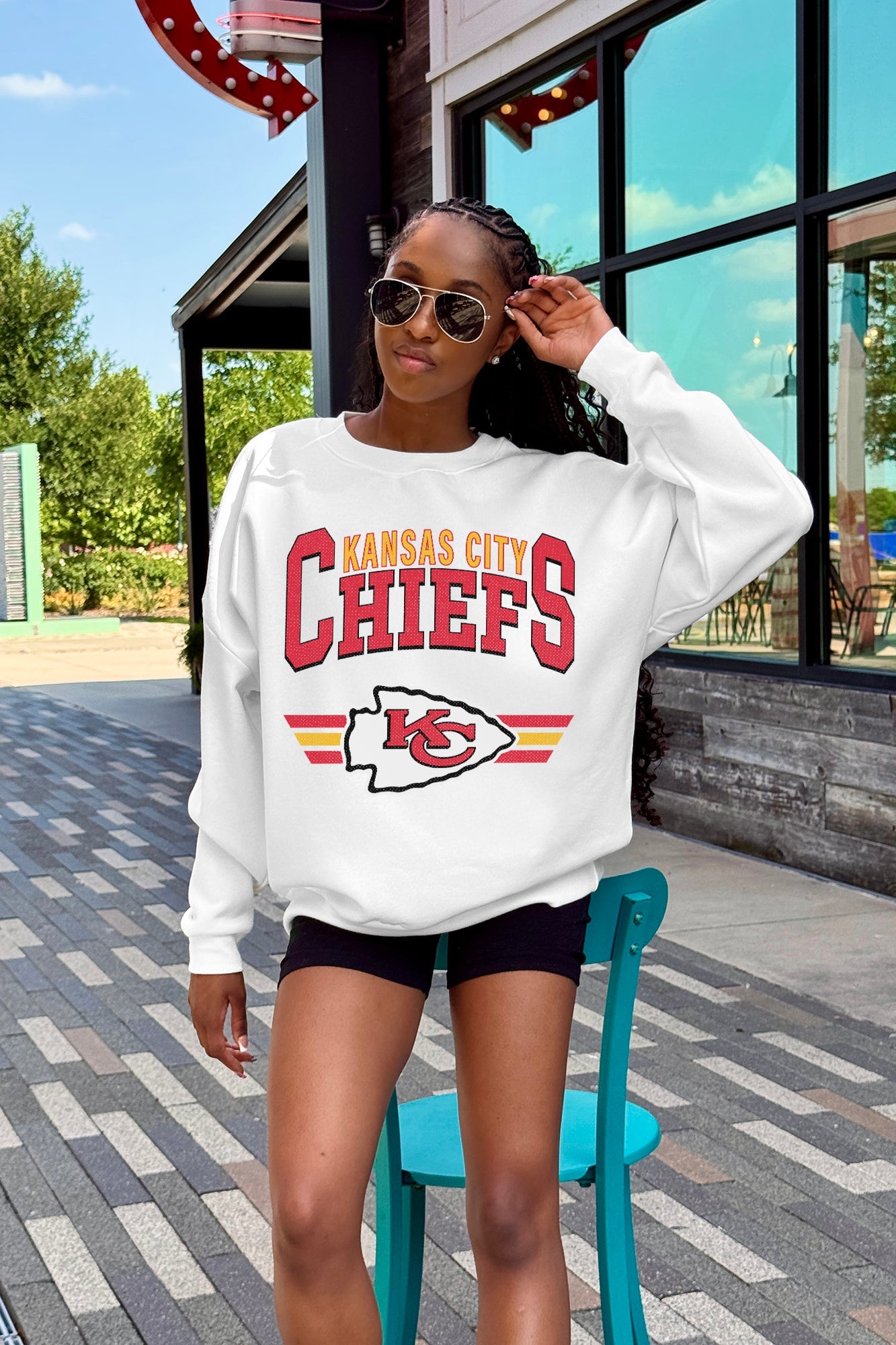 KANSAS CITY CHIEFS SWIFT STRIKE PREMIUM FLEECE CREWNECK PULLOVER