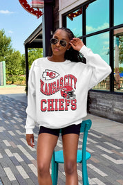 KANSAS CITY CHIEFS HARD EARNED PREMIUM FLEECE CREWNECK PULLOVER