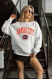 KANSAS CITY CHIEFS TRADITION REFINED PREMIUM FLEECE CREWNECK PULLOVER