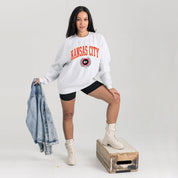 KANSAS CITY CHIEFS TRADITION REFINED PREMIUM FLEECE CREWNECK PULLOVER