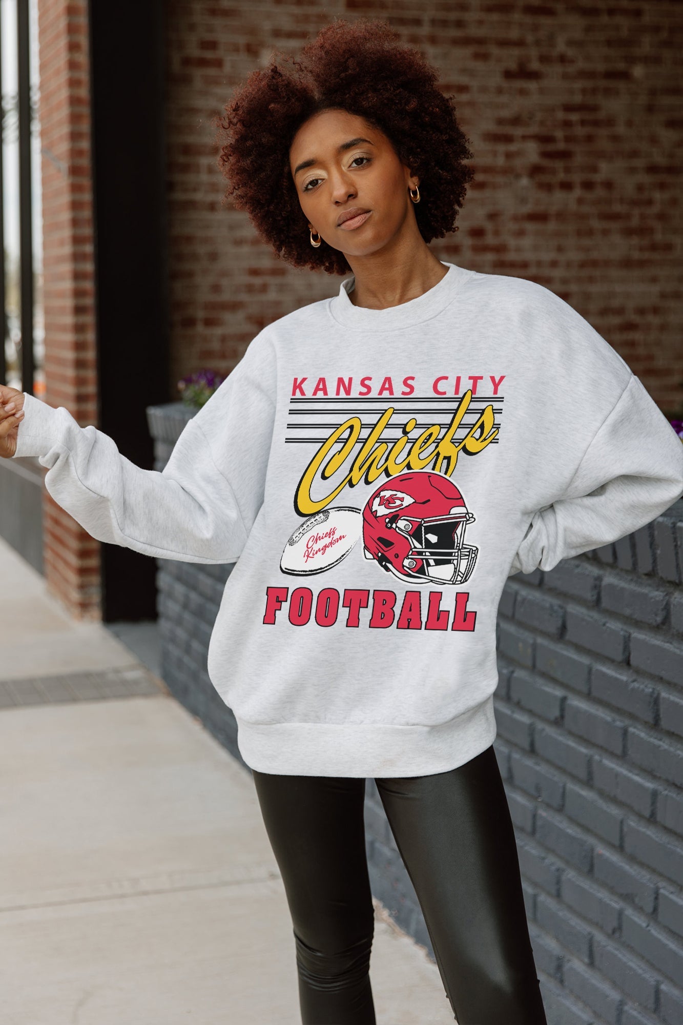 KANSAS CITY CHIEFS HOME TURF PREMIUM FLEECE CREWNECK PULLOVER