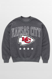 KANSAS CITY CHIEFS RISING STAR PREMIUM FLEECE CREWNECK PULLOVER