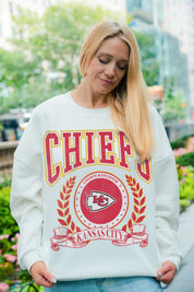 KANSAS CITY CHIEFS STAY COOL PREMIUM FLEECE CREWNECK PULLOVER