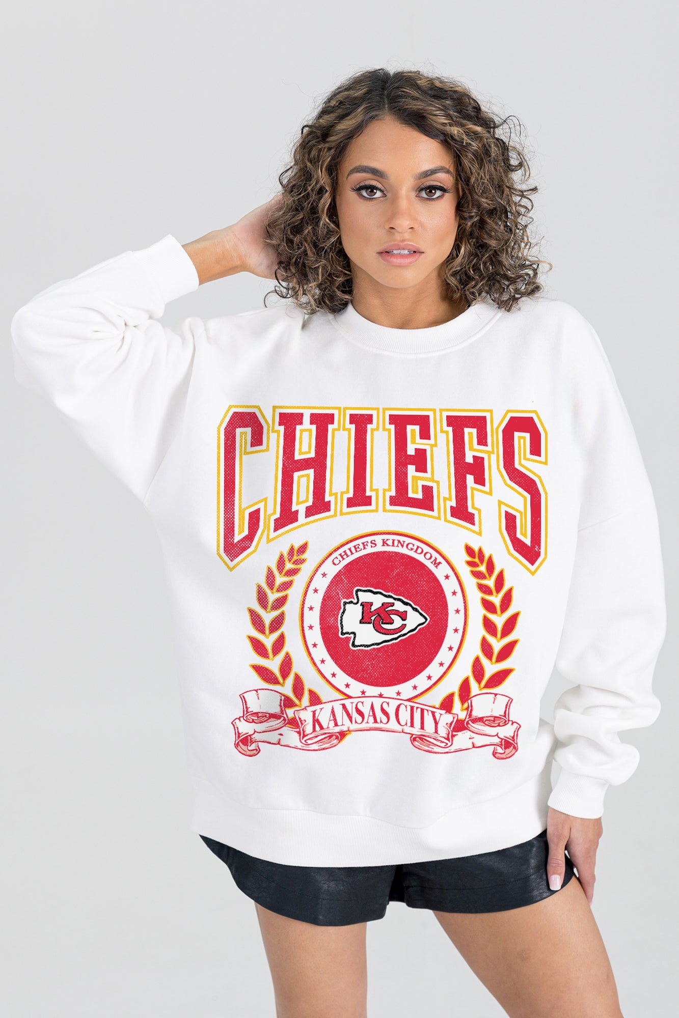 KANSAS CITY CHIEFS STAY COOL PREMIUM FLEECE CREWNECK PULLOVER
