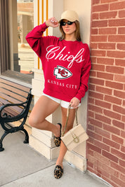 KANSAS CITY CHIEFS LEGACY CLUB PREMIUM FLEECE CREWNECK PULLOVER