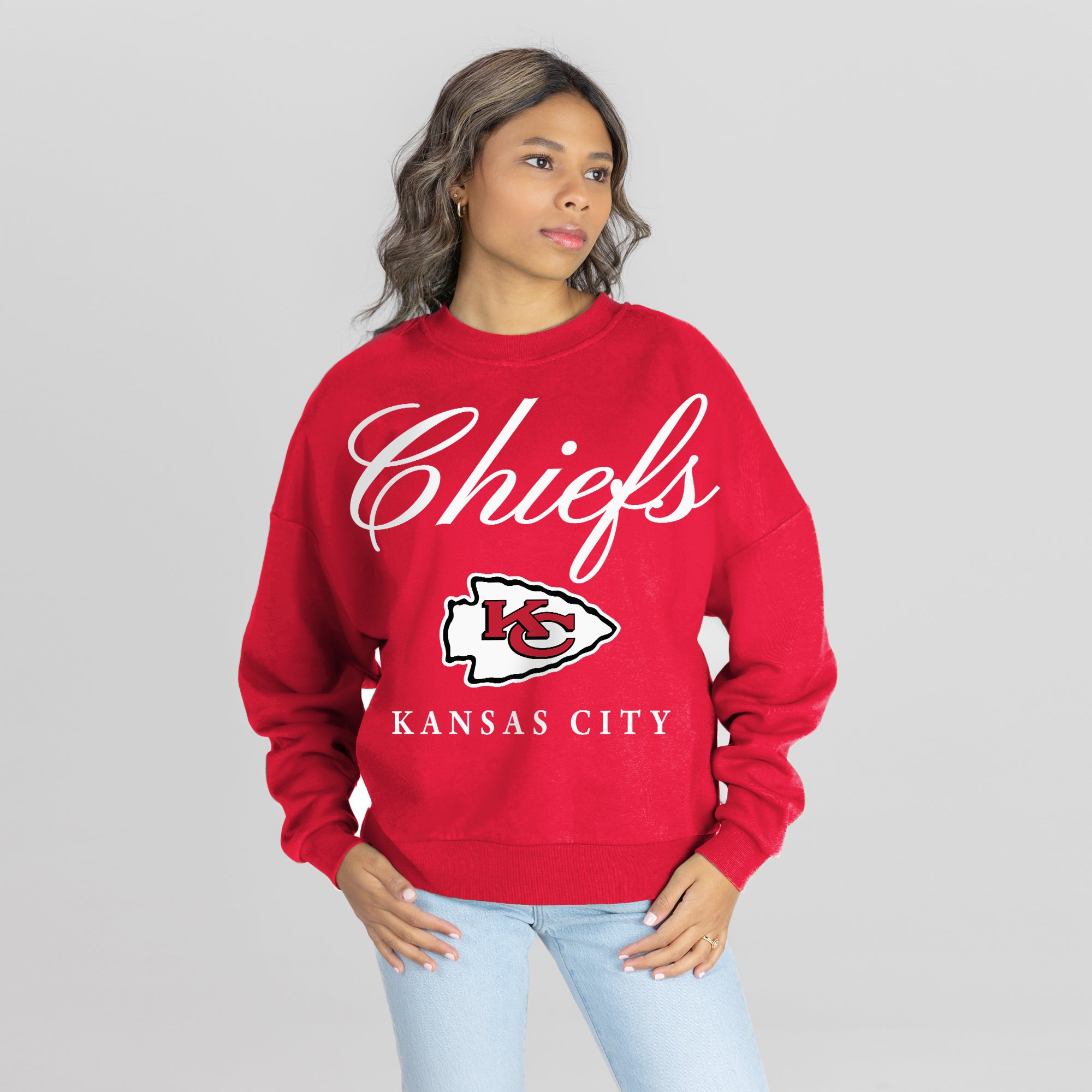 KANSAS CITY CHIEFS LEGACY CLUB PREMIUM FLEECE CREWNECK PULLOVER