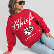 KANSAS CITY CHIEFS LEGACY CLUB PREMIUM FLEECE CREWNECK PULLOVER