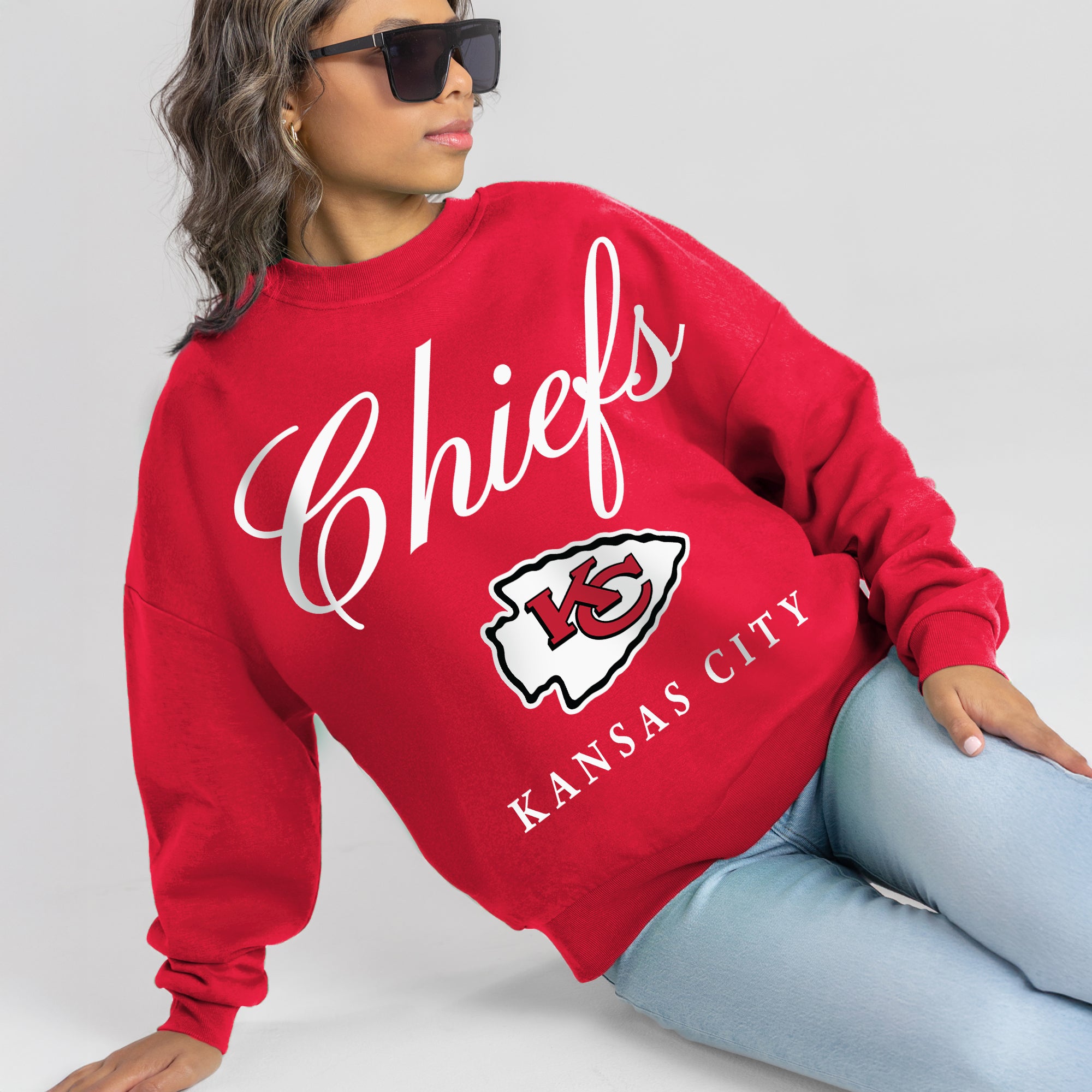 KANSAS CITY CHIEFS LEGACY CLUB PREMIUM FLEECE CREWNECK PULLOVER