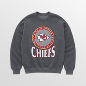 KANSAS CITY CHIEFS SATURDAY SEAL PREMIUM FLEECE DROP SHOULDER CREWNECK PULLOVER