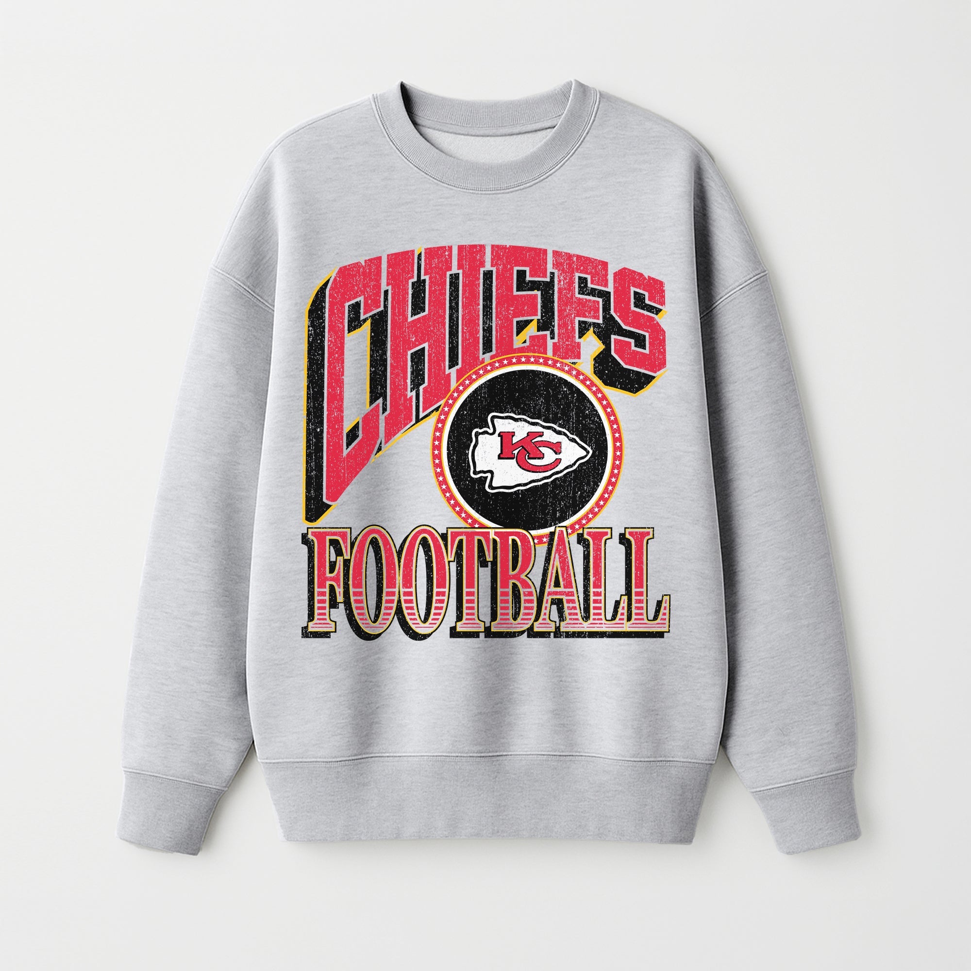 KANSAS CITY CHIEFS GAME ON PREMIUM FLEECE DROP SHOULDER CREWNECK PULLOVER