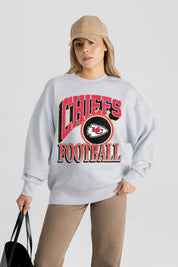 KANSAS CITY CHIEFS GAME ON PREMIUM FLEECE DROP SHOULDER CREWNECK PULLOVER