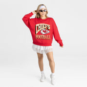 KANSAS CITY CHIEFS MAIN CHARACTER PREMIUM FLEECE DROP SHOULDER CREWNECK PULLOVER