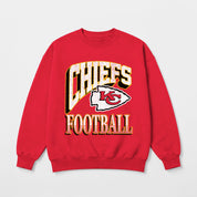 KANSAS CITY CHIEFS MAIN CHARACTER PREMIUM FLEECE DROP SHOULDER CREWNECK PULLOVER