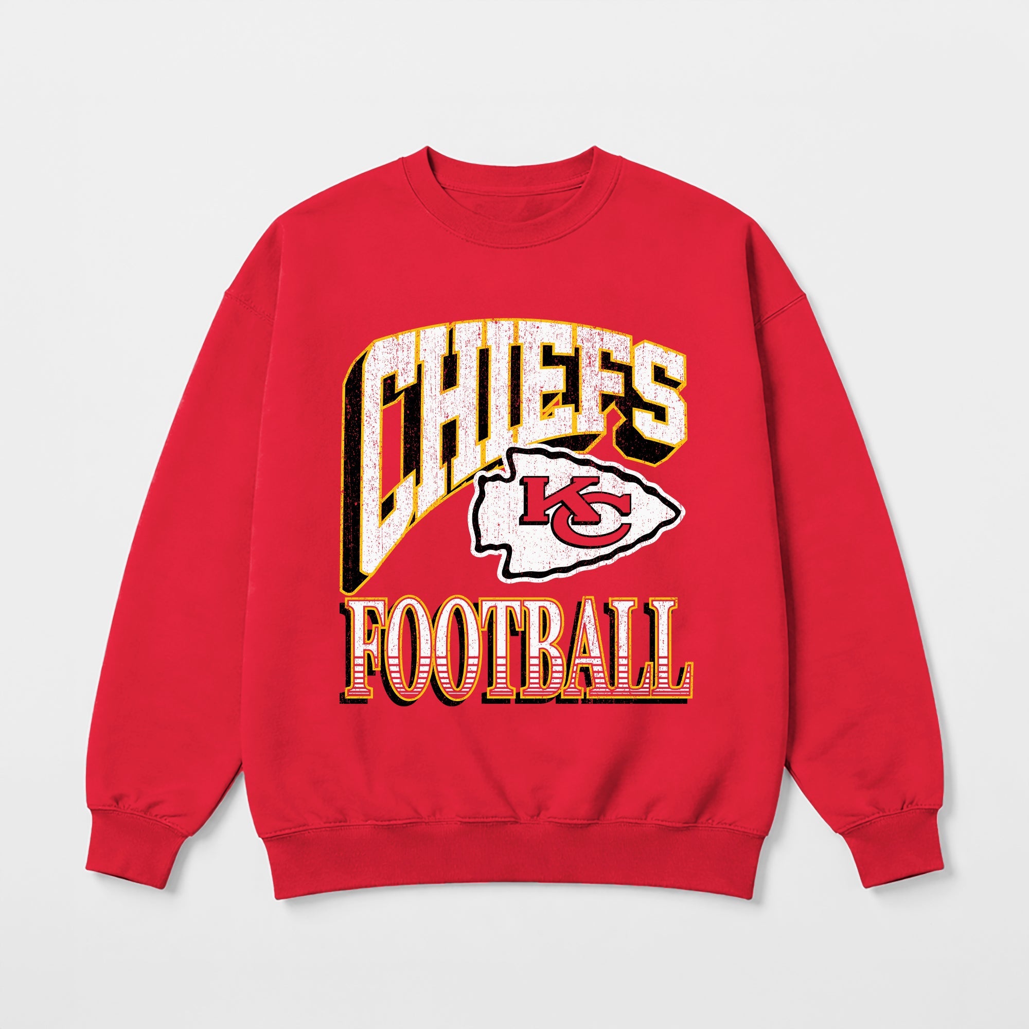 KANSAS CITY CHIEFS MAIN CHARACTER PREMIUM FLEECE DROP SHOULDER CREWNECK PULLOVER