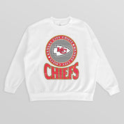 KANSAS CITY CHIEFS ENDZONE PREMIUM FLEECE DROP SHOULDER CREWNECK PULLOVER