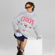 KANSAS CITY CHIEFS INSTANT CLASSIC PREMIUM FLEECE DROP SHOULDER CREWNECK PULLOVER