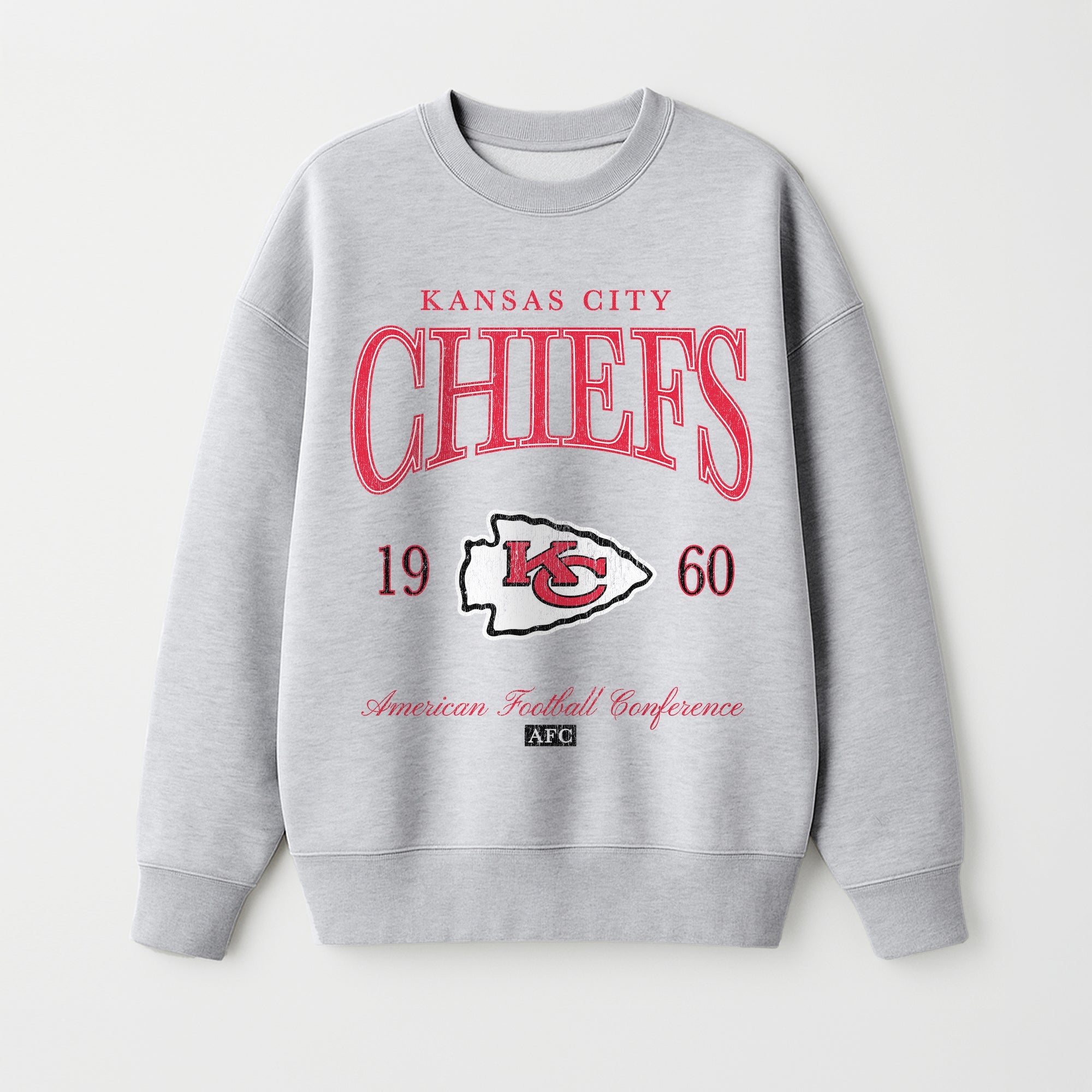 KANSAS CITY CHIEFS INSTANT CLASSIC PREMIUM FLEECE DROP SHOULDER CREWNECK PULLOVER