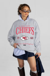 KANSAS CITY CHIEFS INSTANT CLASSIC PREMIUM FLEECE DROP SHOULDER CREWNECK PULLOVER