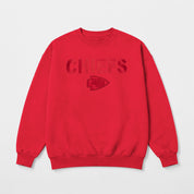 KANSAS CITY CHIEFS ELITE ERA EMBROIDERED PREMIUM FLEECE CREWNECK