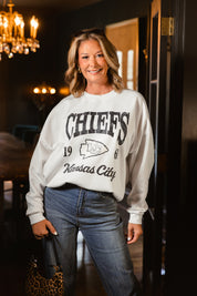 KANSAS CITY CHIEFS PEAK SEASON PREMIUM FLEECE CREWNECK PULLOVER