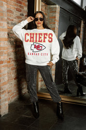 KANSAS CITY CHIEFS Sunday Drives Fleece Crewneck Pullover