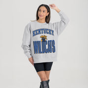 KENTUCKY WILDCATS FIERCE FOCUS PREMIUM FLEECE DROP SHOULDER CREWNECK PULLOVER