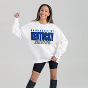 KENTUCKY WILDCATS ALUMNI ERA PREMIUM DROP SHOULDER FLEECE CREWNECK PULLOVER
