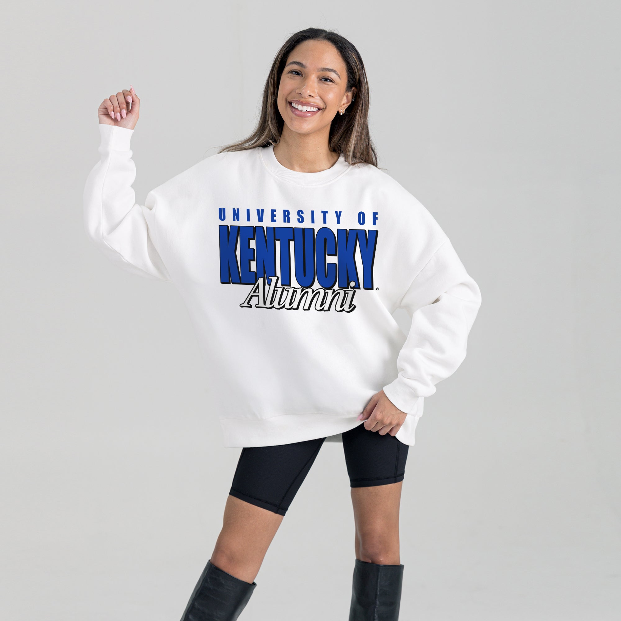 KENTUCKY WILDCATS ALUMNI ERA PREMIUM DROP SHOULDER FLEECE CREWNECK PULLOVER