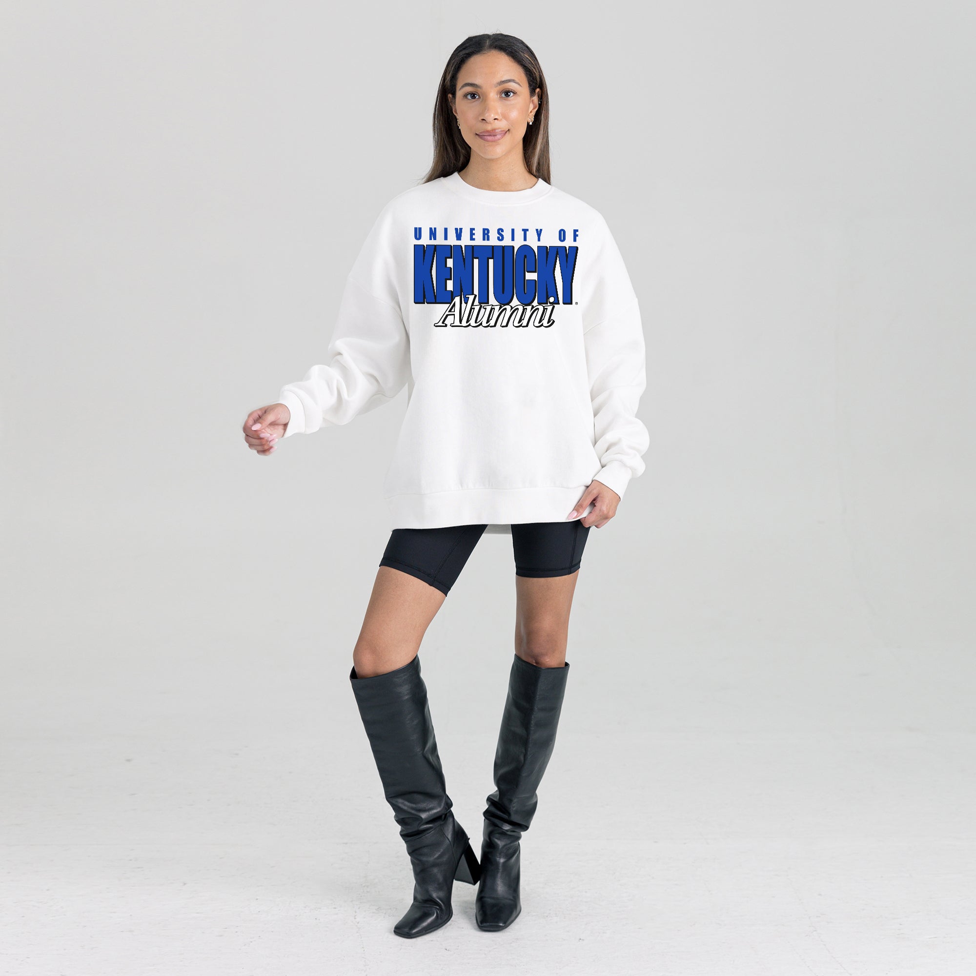 KENTUCKY WILDCATS ALUMNI ERA PREMIUM DROP SHOULDER FLEECE CREWNECK PULLOVER