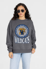 KENTUCKY WILDCATS SATURDAY SEAL PREMIUM FLEECE DROP SHOULDER CREWNECK PULLOVER