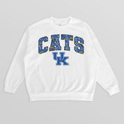 KENTUCKY WILDCATS SWEET PLAY PREMIUM FLEECE DROP SHOULDER CREWNECK PULLOVER