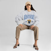 KENTUCKY WILDCATS INSTANT CLASSIC PREMIUM FLEECE DROP SHOULDER CREWNECK PULLOVER