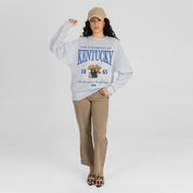 KENTUCKY WILDCATS INSTANT CLASSIC PREMIUM FLEECE DROP SHOULDER CREWNECK PULLOVER