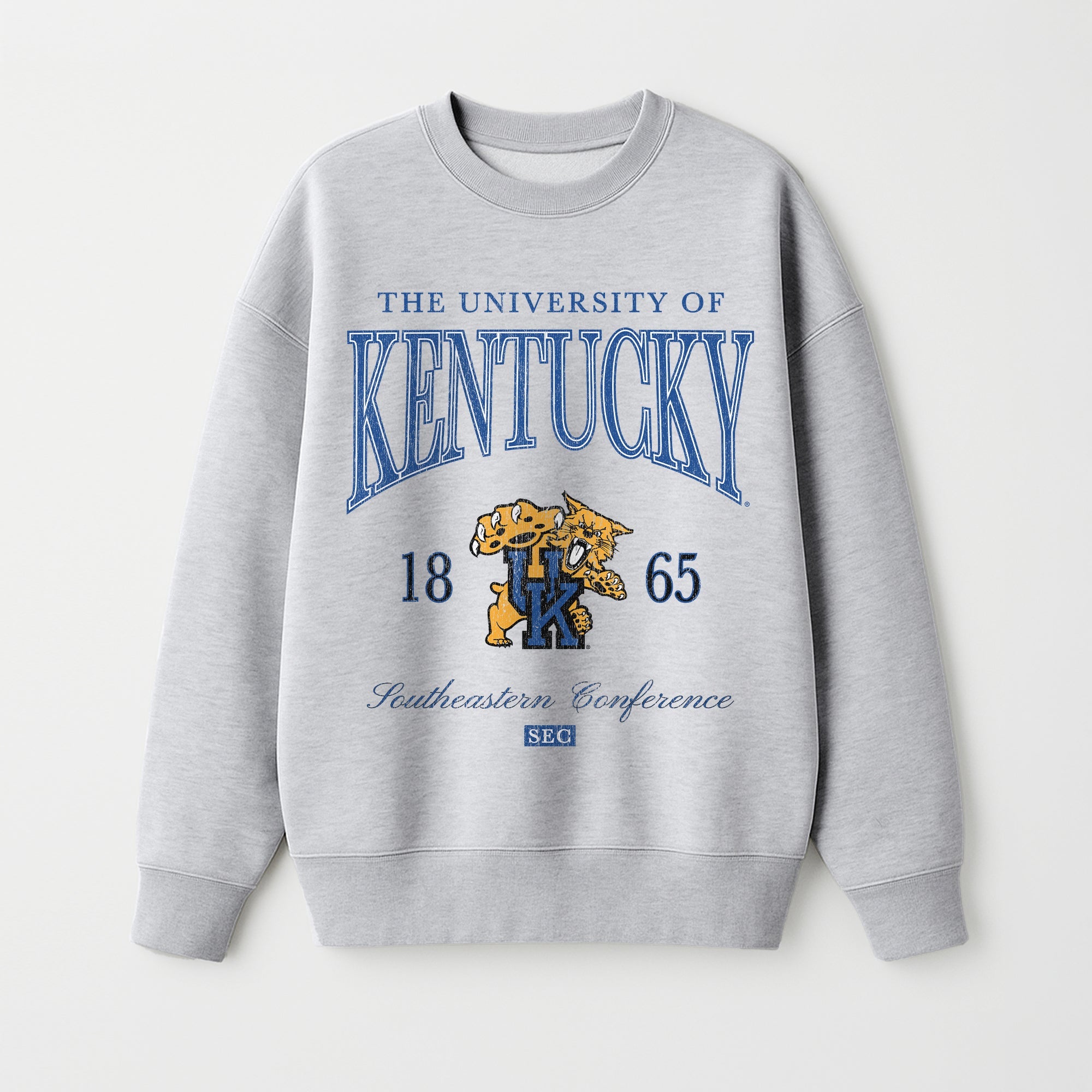 KENTUCKY WILDCATS INSTANT CLASSIC PREMIUM FLEECE DROP SHOULDER CREWNECK PULLOVER
