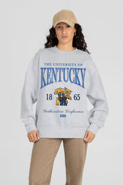 KENTUCKY WILDCATS INSTANT CLASSIC PREMIUM FLEECE DROP SHOULDER CREWNECK PULLOVER