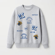 KENTUCKY WILDCATS ALL IN REPEAT PREMIUM FLEECE DROP SHOULDER CREWNECK PULLOVER