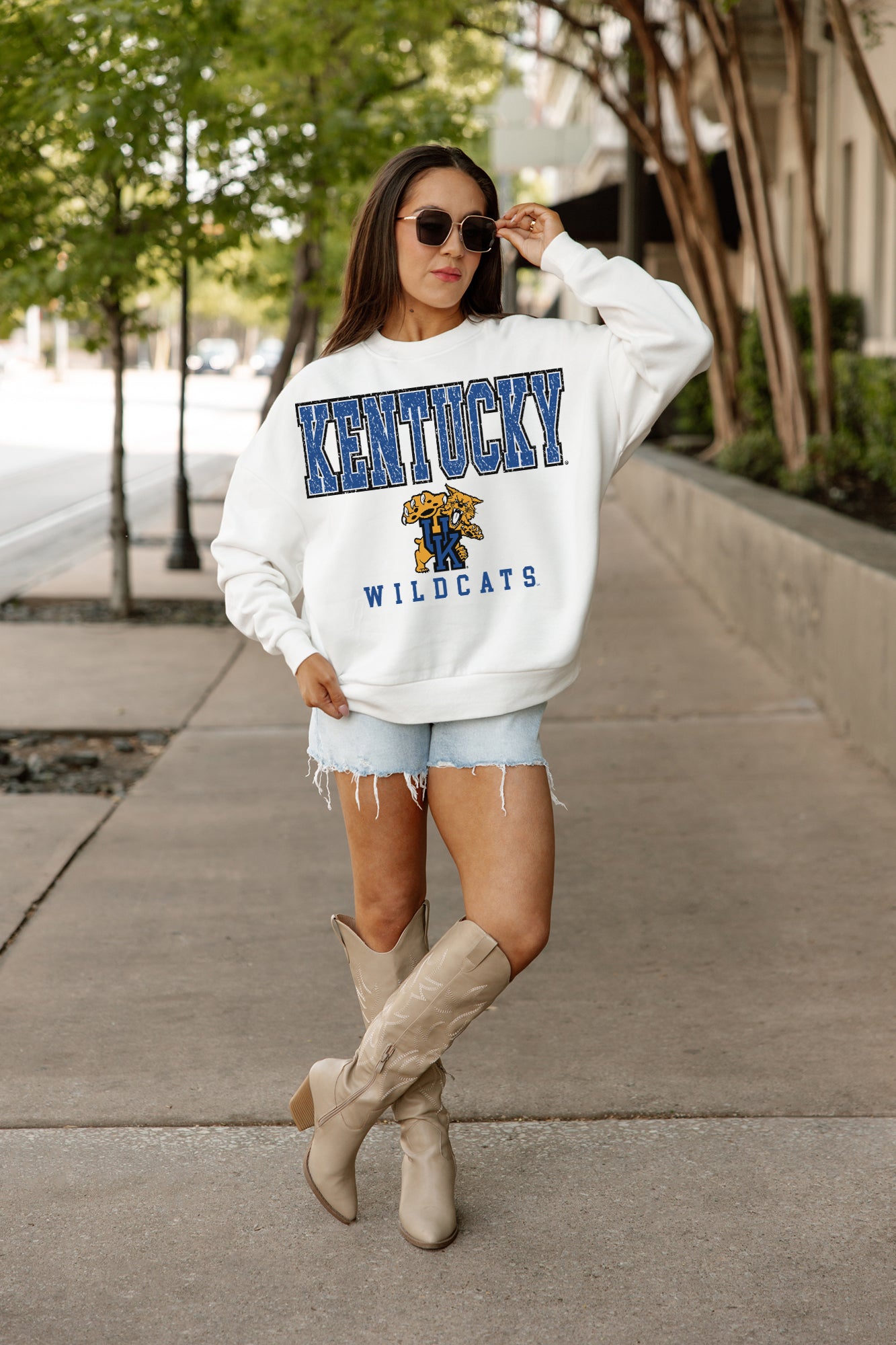KENTUCKY WILDCATS Freestyle Fleece Drop-Shoulder Pullover
