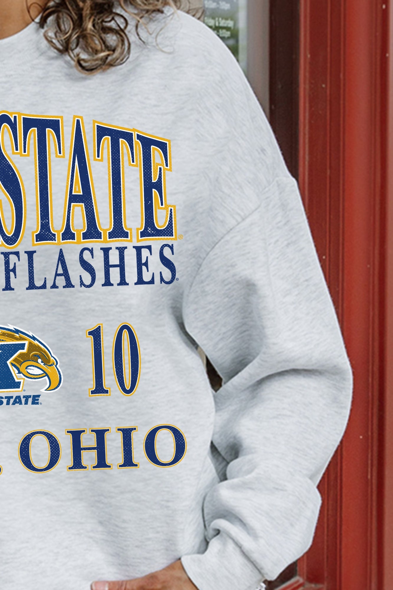 KENT STATE GOLDEN FLASHES ALLEGIANCE PREMIUM FLEECE DROP SHOULDER CREWNECK PULLOVER
